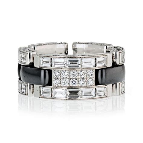 chanel white band black ring|Chanel ultra ring 18k.